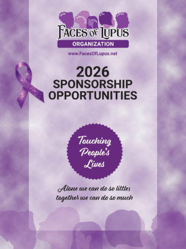 Faces of Lupus sponsorship and nonprofit publishing materials